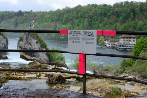 Bild: An der Forschungsstation am Rheinfall können Selfies in die Ausstellung geschickt werden 